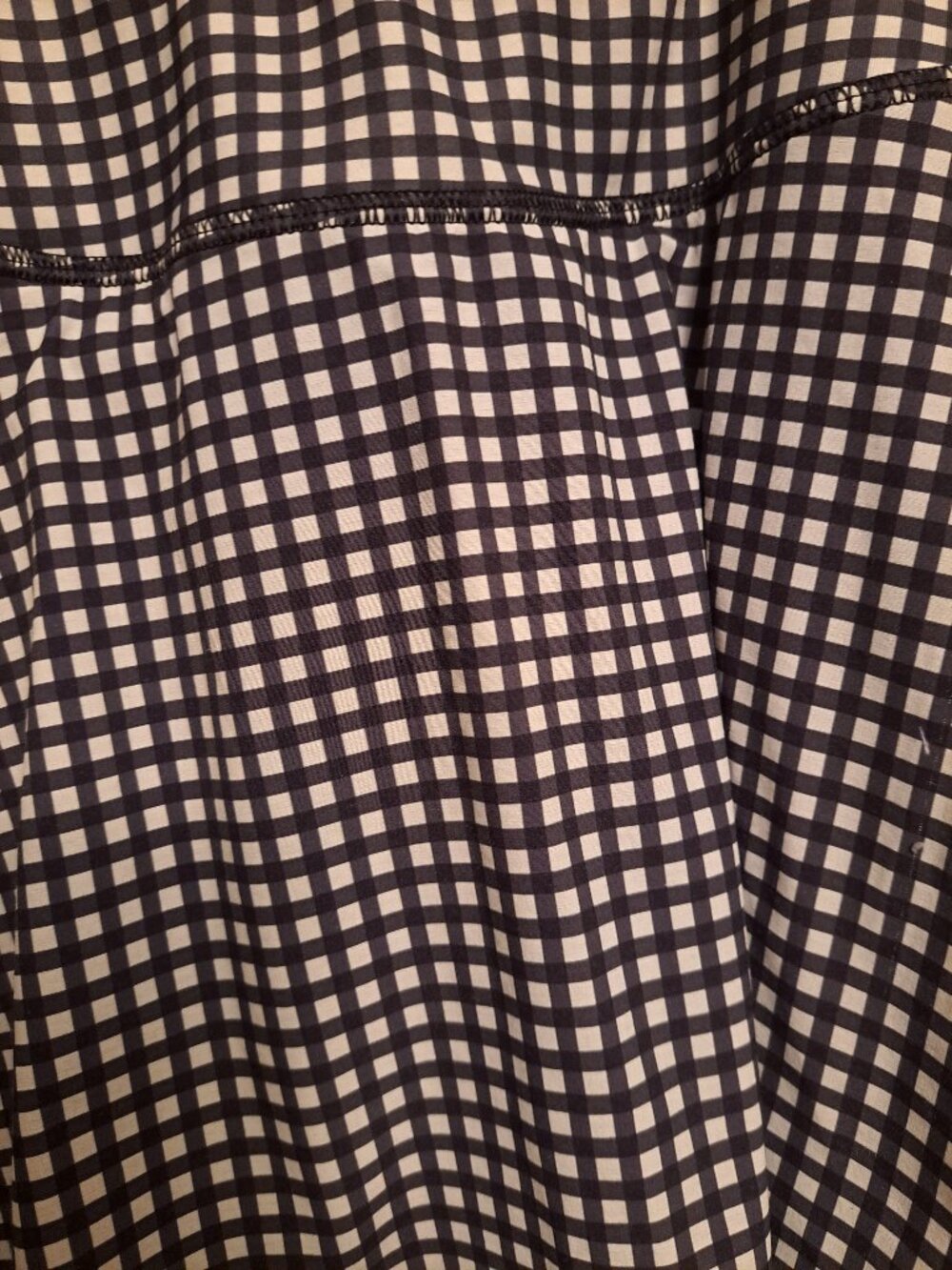 Avia Women's Court Skort, with Built-In Shorts. Checkered/Black Soot Gingham - Picture 3 of 9